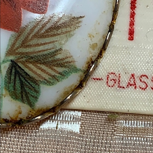 -Nice vintage porcelain red flower 🌺 brooch - Picture 4 of 12